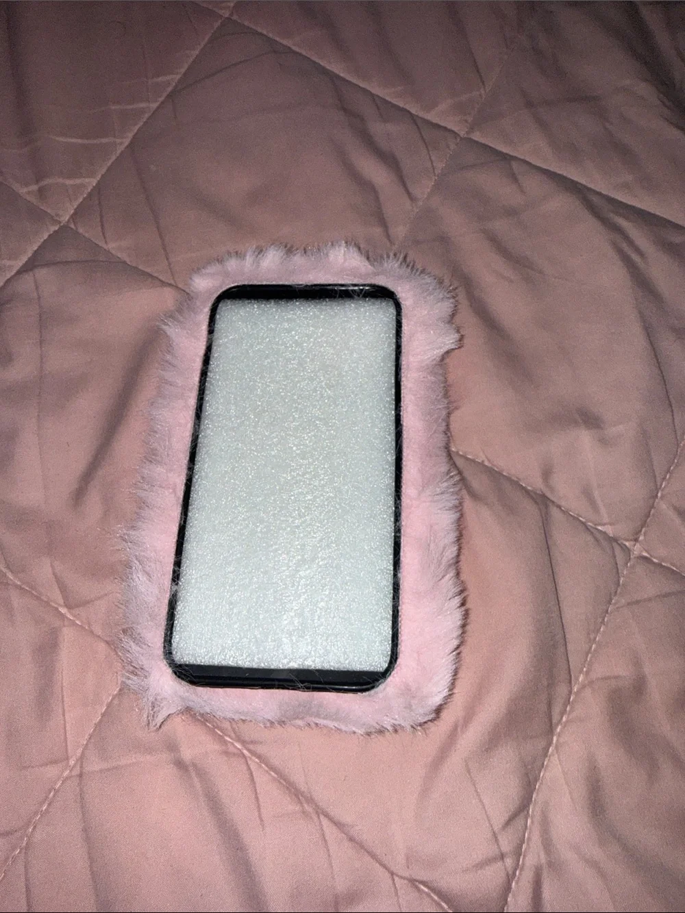 Plush Pink Furry Phone Case - Soft Protective Cover